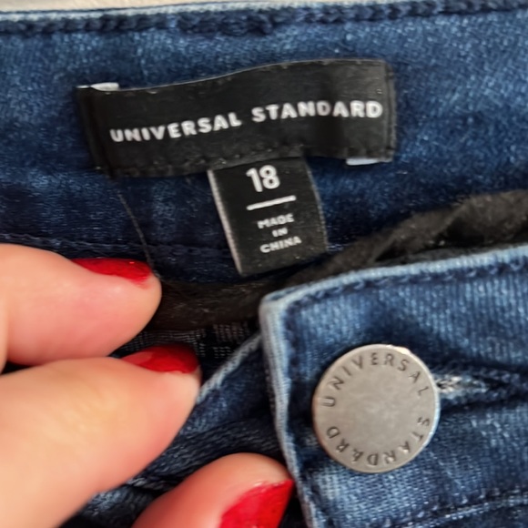 Universal standard skinny jeans, medium blue, with functional pockets, size 18 - Picture 2 of 7